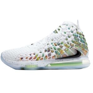 Nike LeBron 17 Command Force White Multicolor High-Top Sneakers